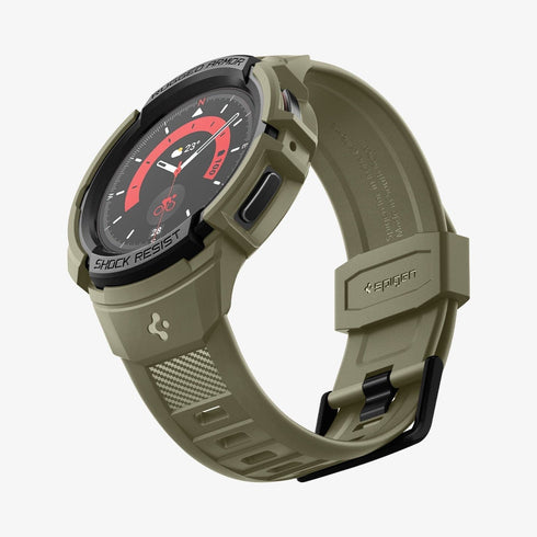 ACS06488 - Galaxy Watch 6 Classic (47mm) Case Rugged Armor Pro in black showing the front